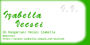izabella vecsei business card